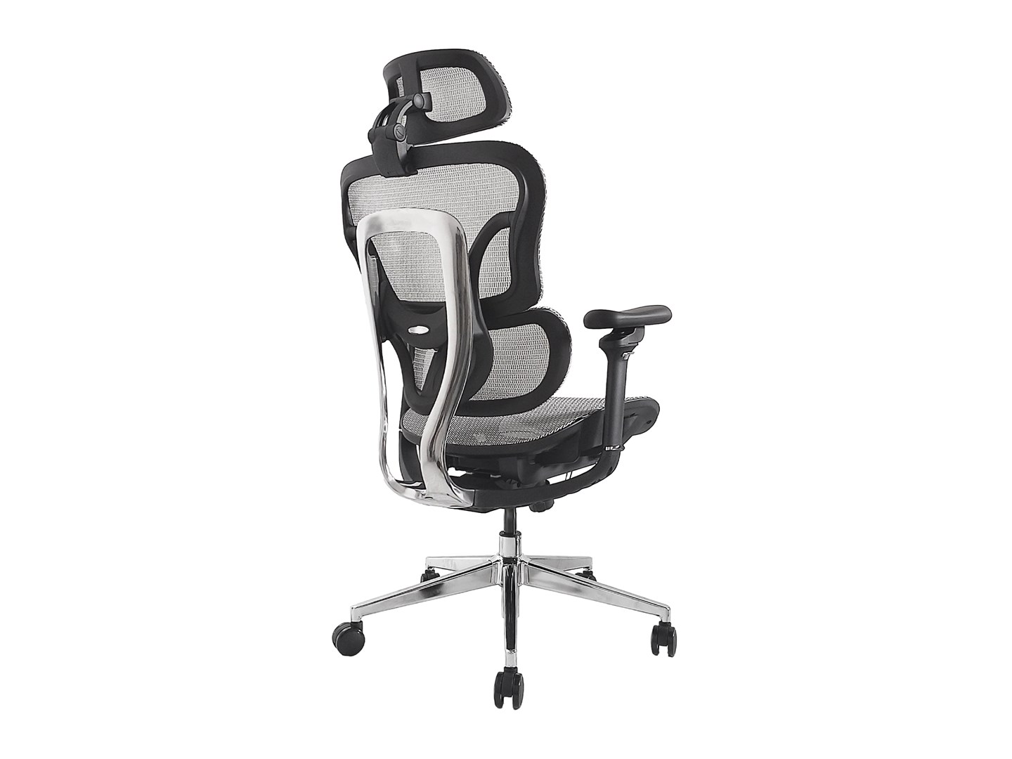 Uredska stolica EQUIP s ergonomskim dizajnom i naslonima za glavu/ruke, siva-1