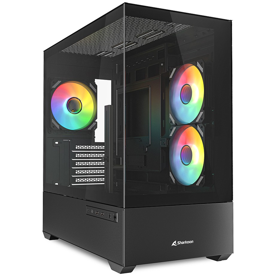 Kućište Sharkoon MK6 RGB Micro-ATX 1xGlass Crno-0