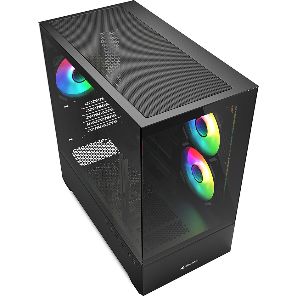 Kućište Sharkoon MK6 RGB Micro-ATX 1xGlass Crno-2