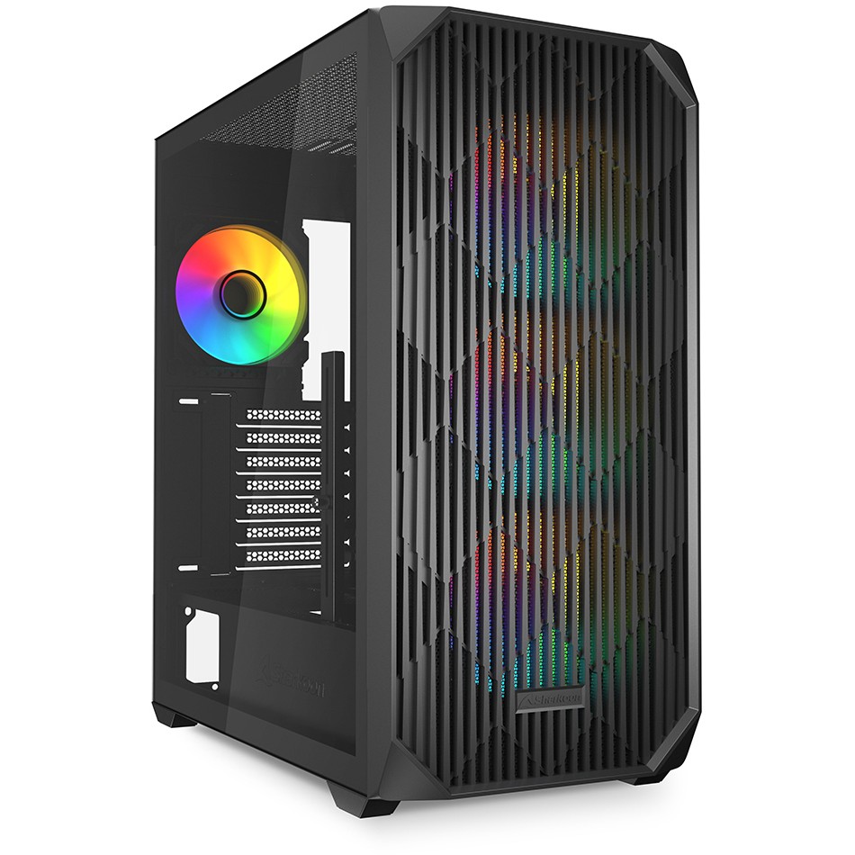 Kućište Sharkoon AK3 RGB Black Tempered Glass-0