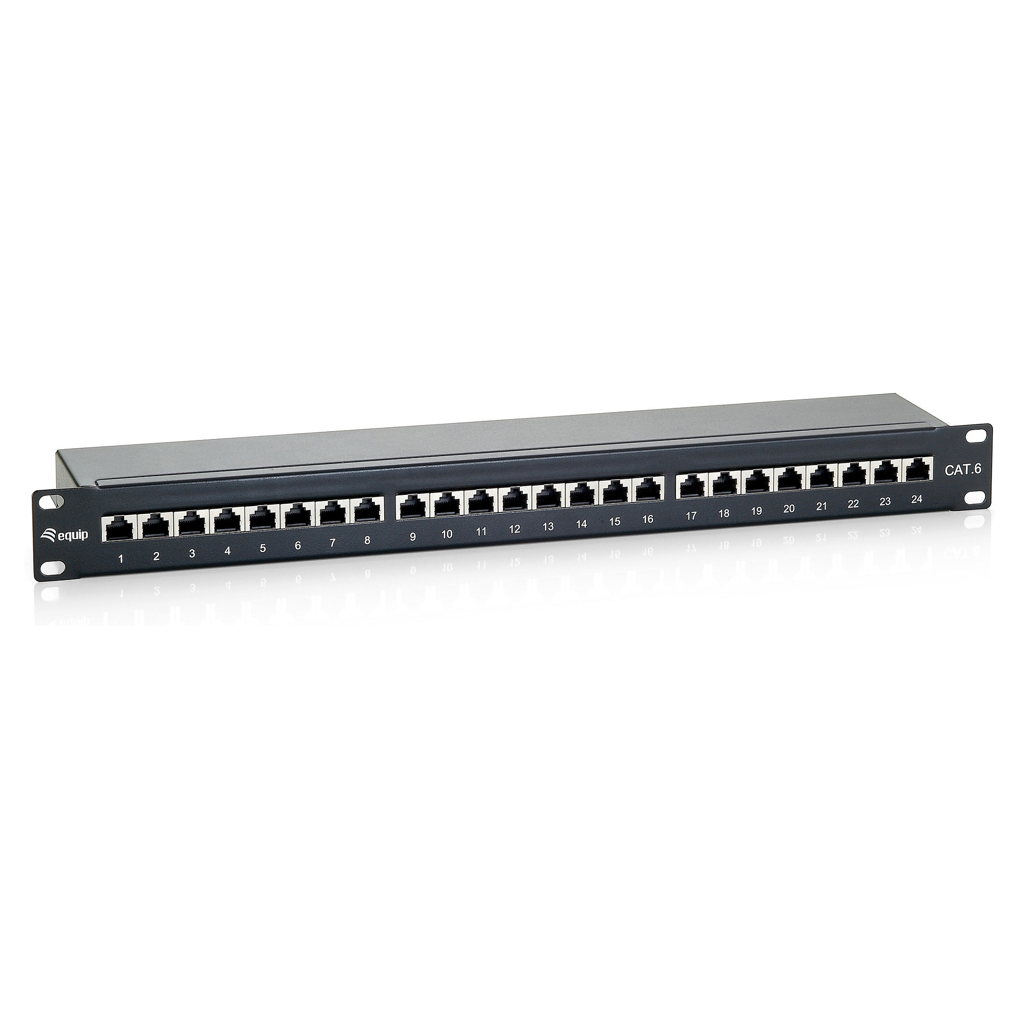 Patchpanel EQUIP CAT6 24 Port (crna, 19")-0