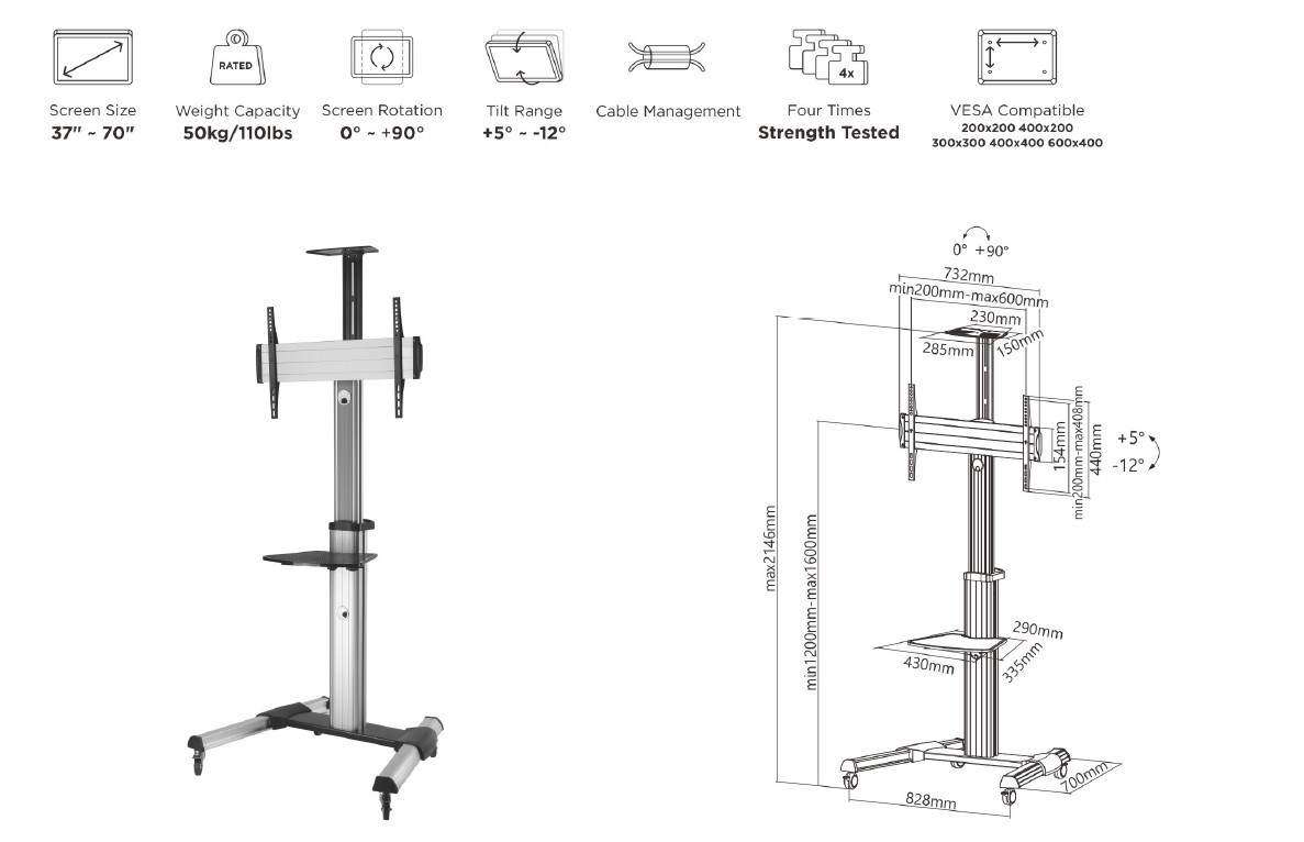 Mount Base EQUIP 37'-70'-5