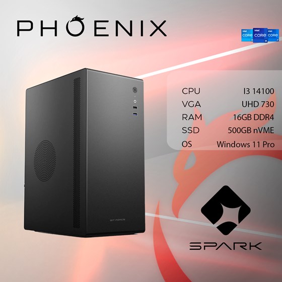 Računalo PHOENIX SPARK Y-233 Intel i3 14100, 16GB DDR4, SSD 500GB, Win 11 PRO-0