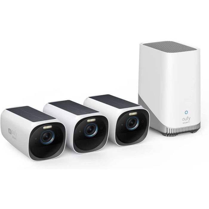 Nadzorna kamera ANKER EUFY eufyCam 3 3pak + HomeBase 3, T88723W1, solarna