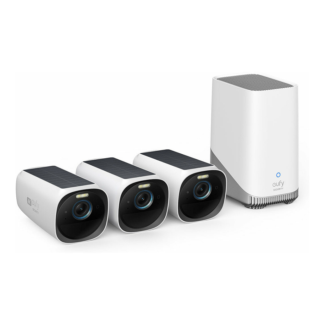 Nadzorna kamera ANKER EUFY eufyCam 3 3pak + HomeBase 3, T88723W1, solarna-6