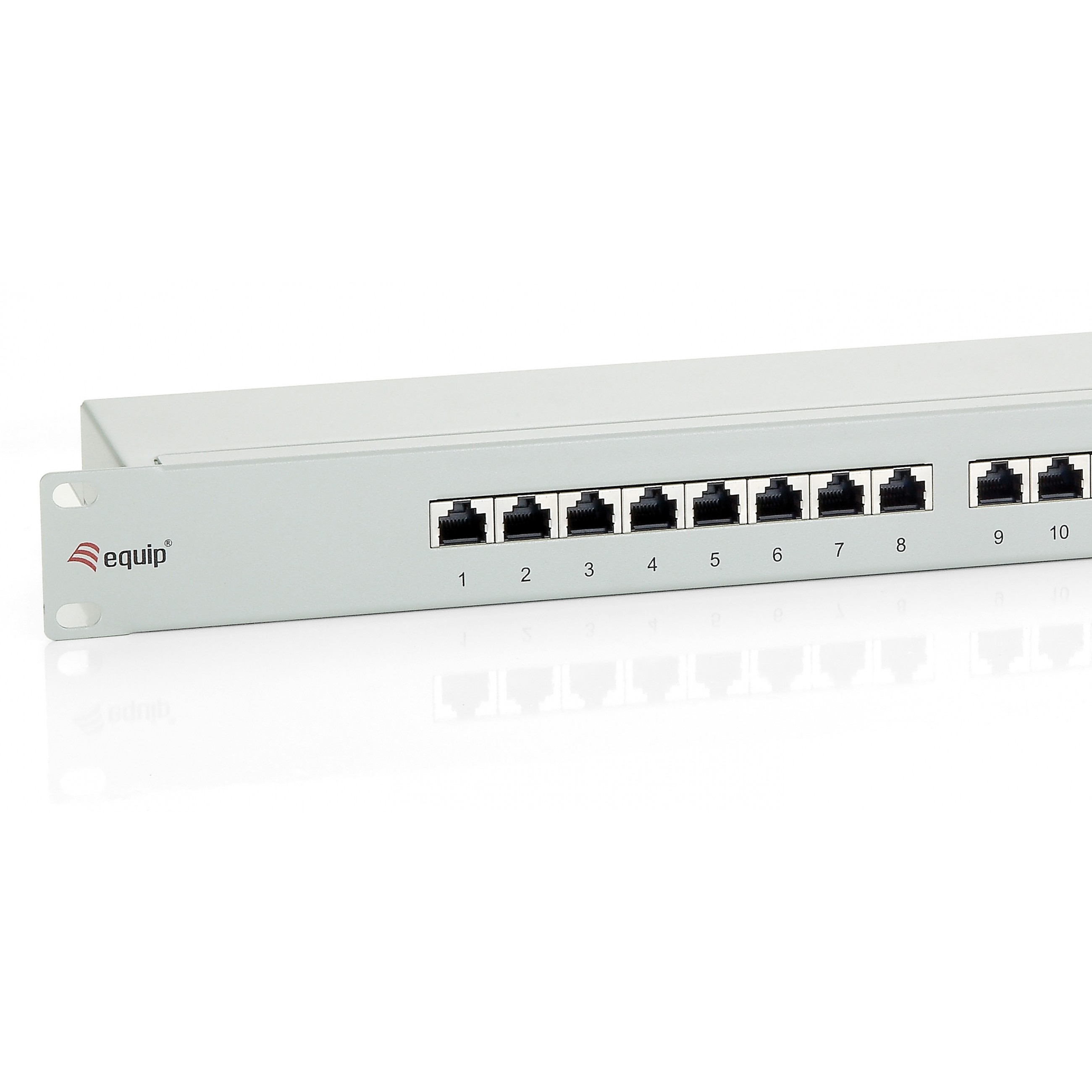 Patch Panel CAT6 24 Port lightgrey 19" (1U)-1