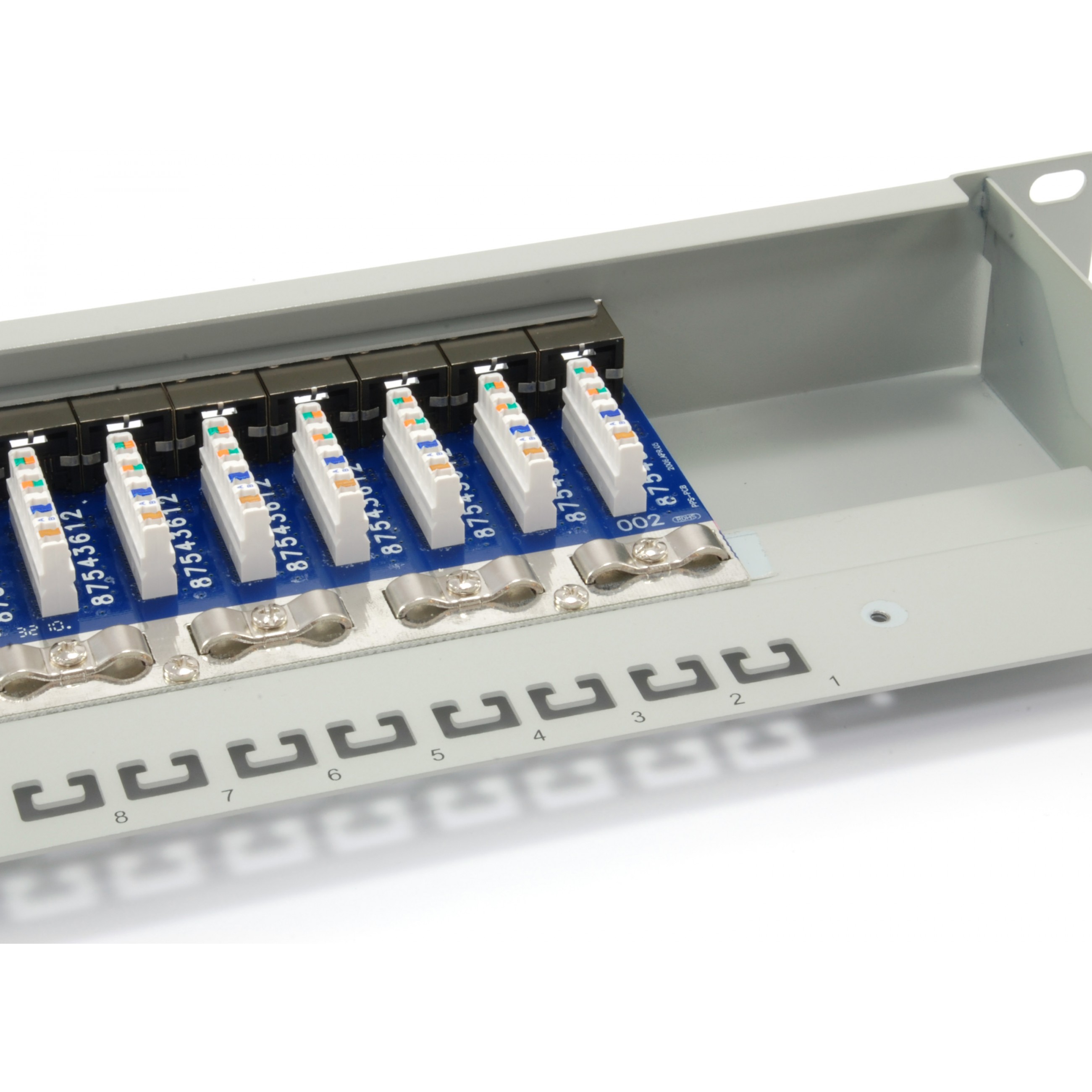 Patch Panel CAT6 24 Port lightgrey 19" (1U)-3