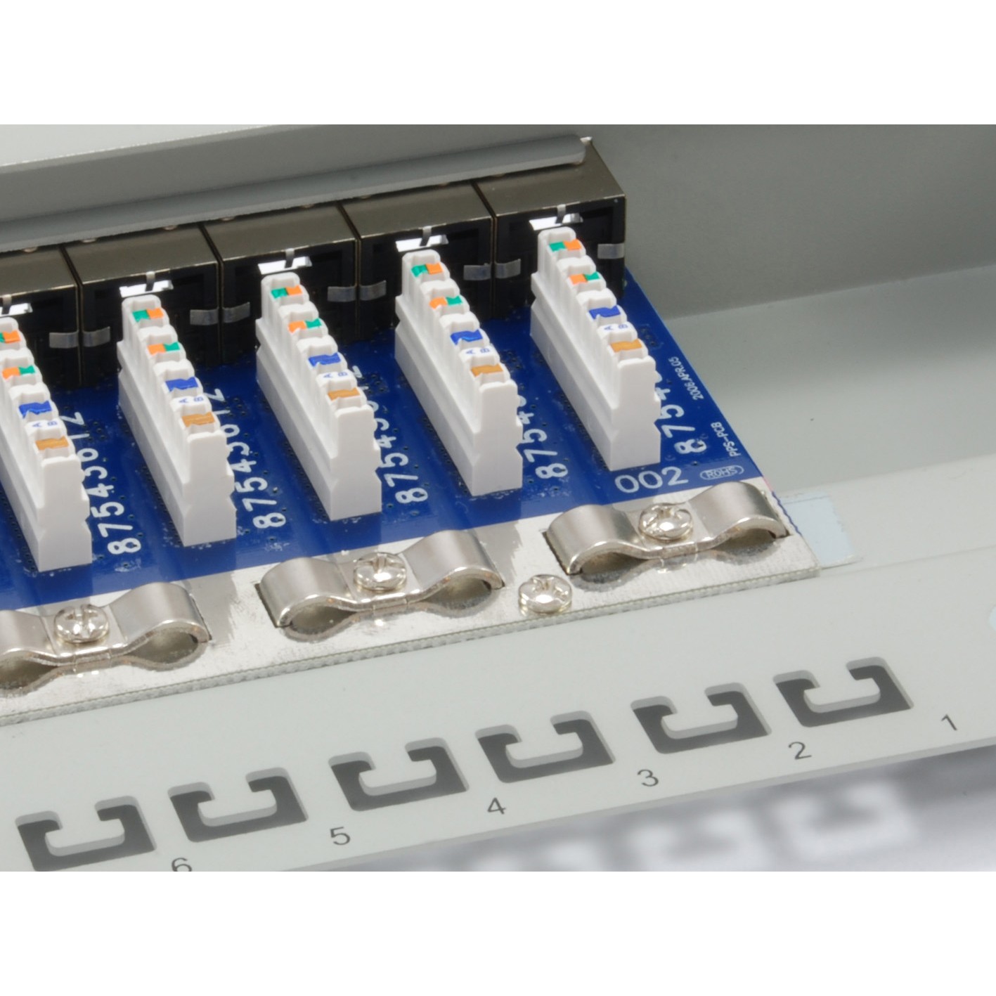 Patch Panel CAT6 24 Port lightgrey 19" (1U)-4