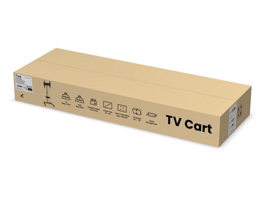 Stalak za TV EQUIP (32"-55", do 35 kg, 1 TFT, 1 polica, crna boja)-9