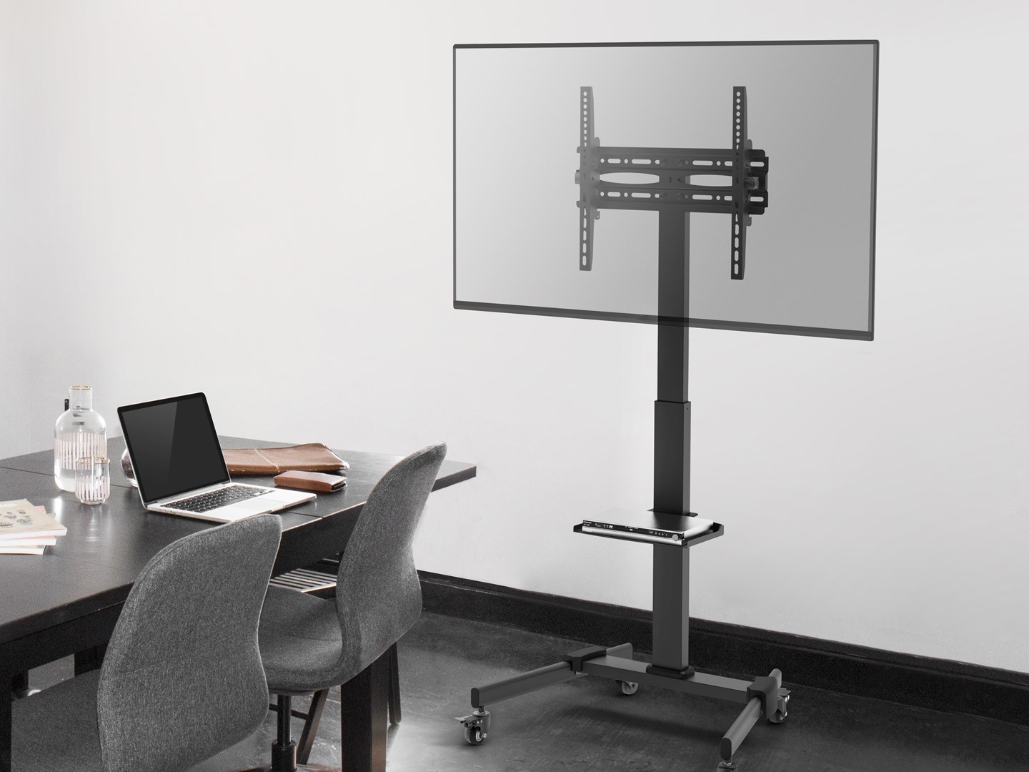 Stalak za TV EQUIP (32"-55", do 35 kg, 1 TFT, 1 polica, crna boja)-7