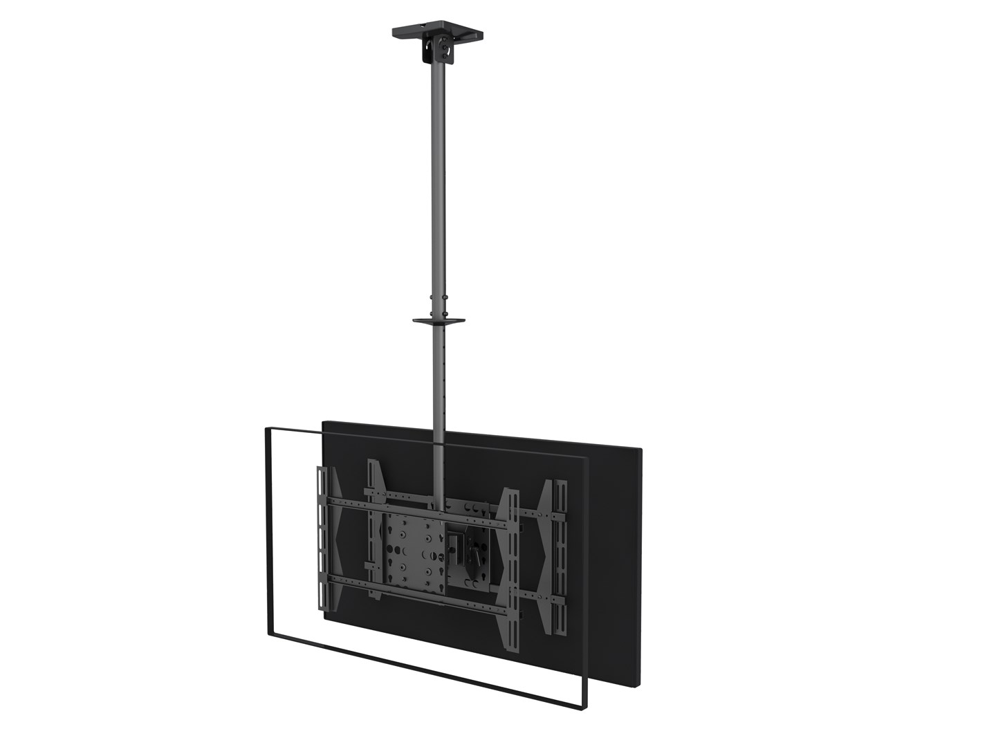 Zidni nosač za TV EQUIP 2-zglobni (39"-75", 40kg, nagibni, crni)-1