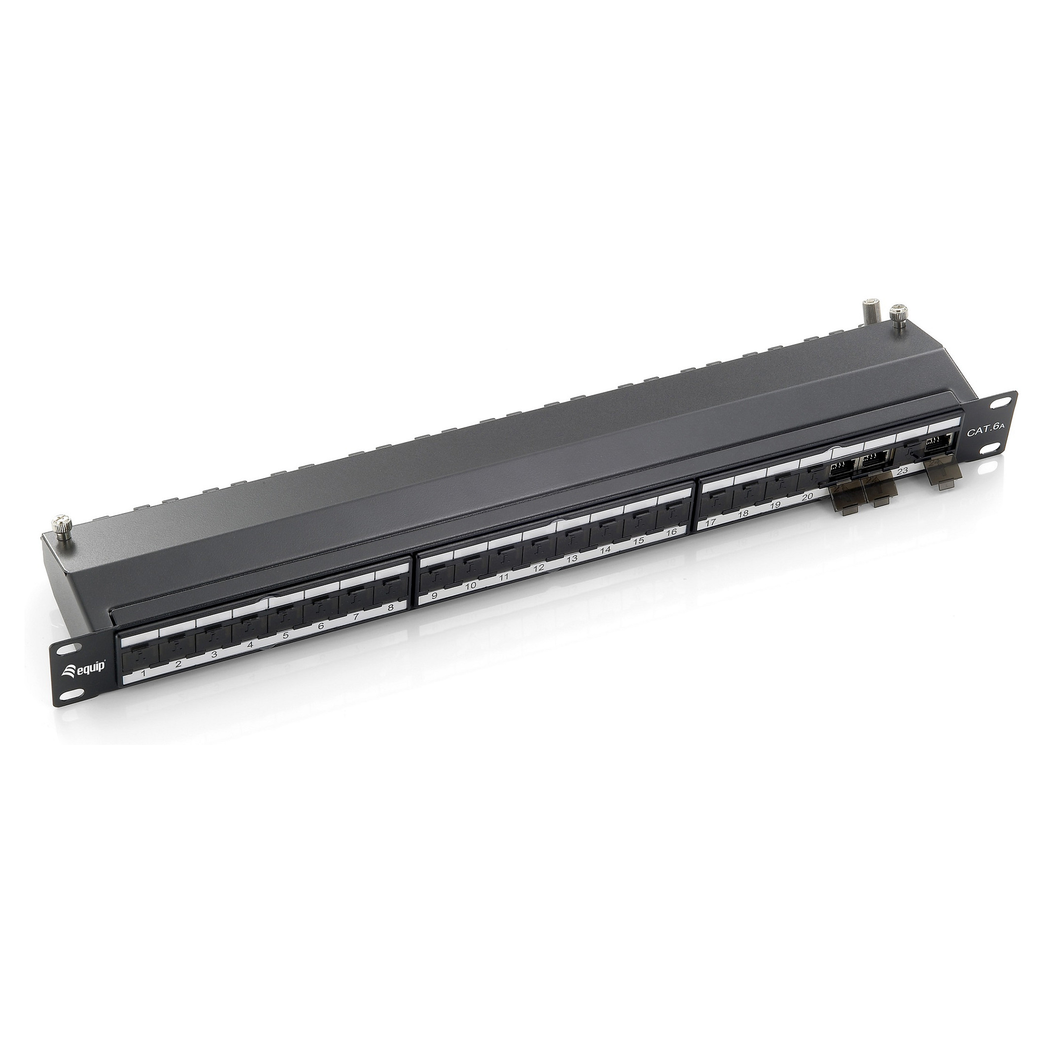 Patch panel EQUIP 19-inch 24xRJ45 Cat6a FTP 1U