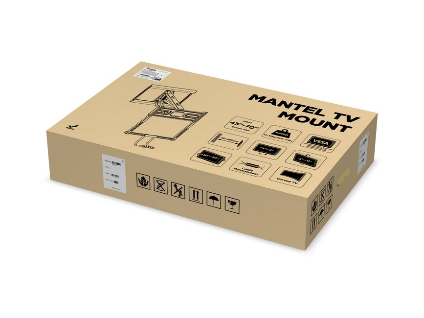 Zidni nosač za TV EQUIP 4A (43"-50", do 35kg, puni pokret, crni)-6