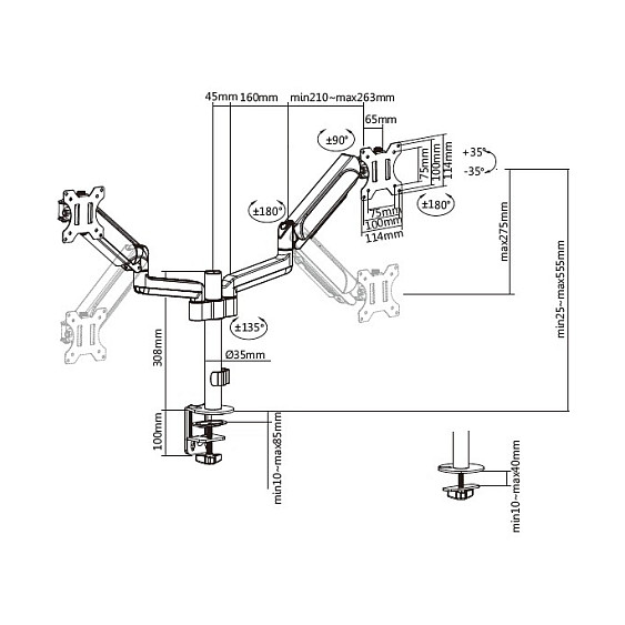 Stalak za stol za 32" ravni panel Equip-7