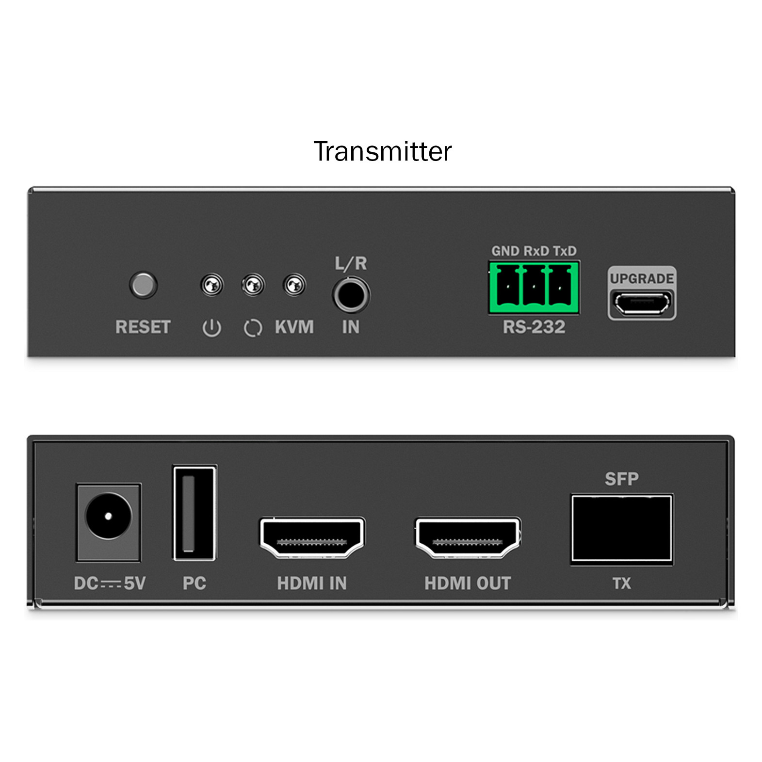 HDMI Extender Digitus 4K/60Hz Fiber Optic s KVM USB 1.1 preko IP 1G ili do 40km/300m, maks. 253 prijemnika, HDMI Loop-Out, Audio Set-2