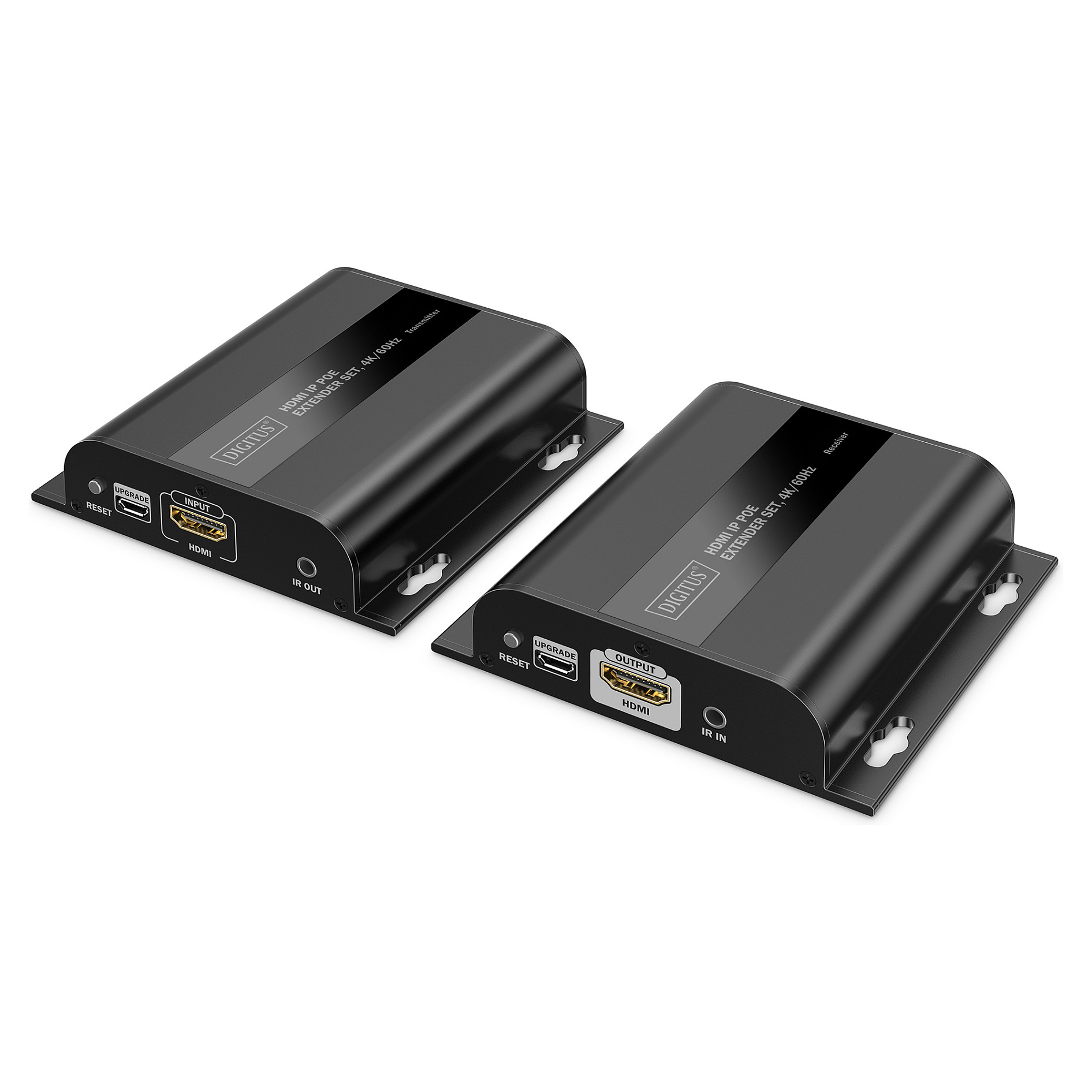Extender Digitus Cat.6 HDMI 4K/60Hz preko uvijenog parnog kabela putem IP 1G ili do 120m/200m s PoE, maks. 253 prijemnika, IR kontrola - set
