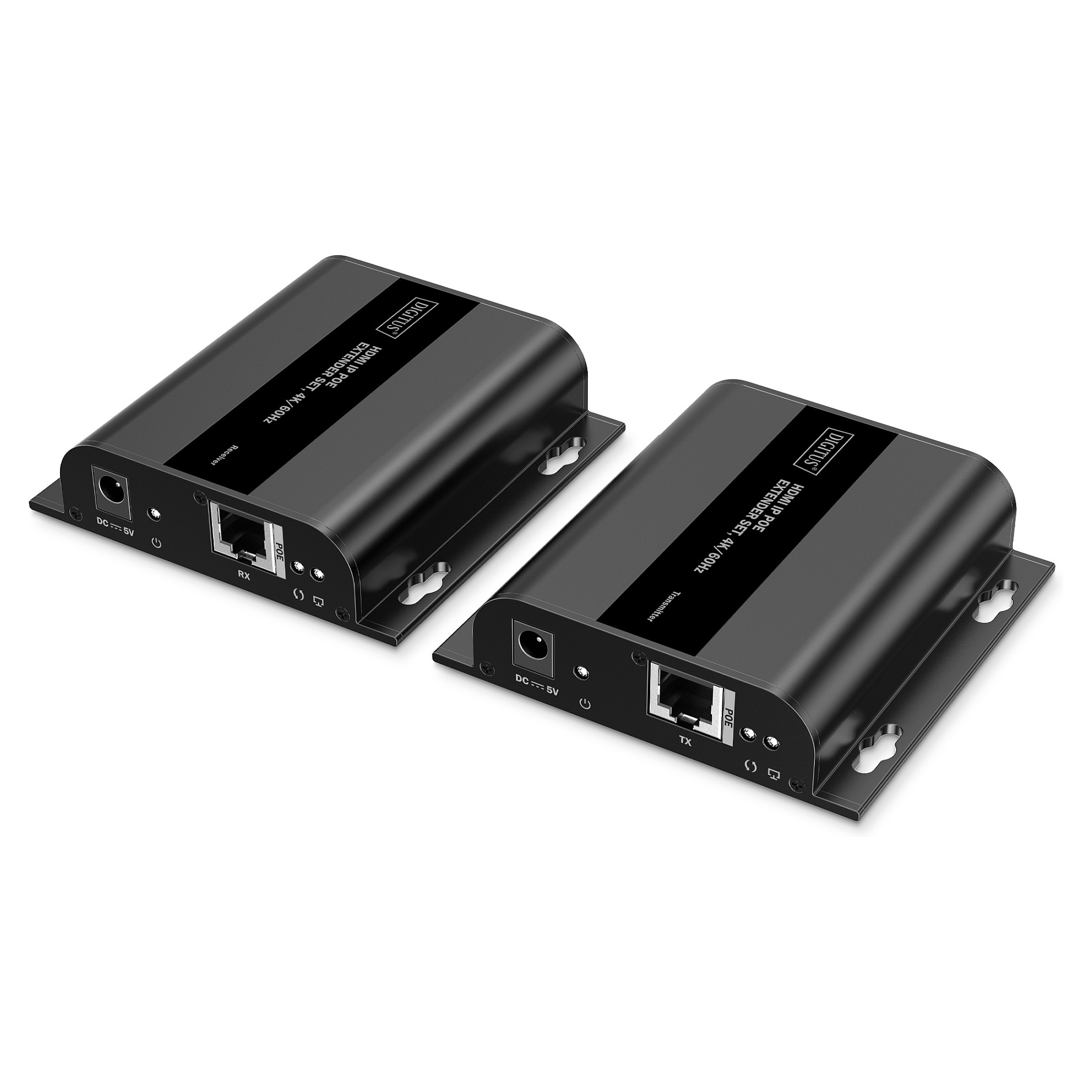 Extender Digitus Cat.6 HDMI 4K/60Hz preko uvijenog parnog kabela putem IP 1G ili do 120m/200m s PoE, maks. 253 prijemnika, IR kontrola - set-1