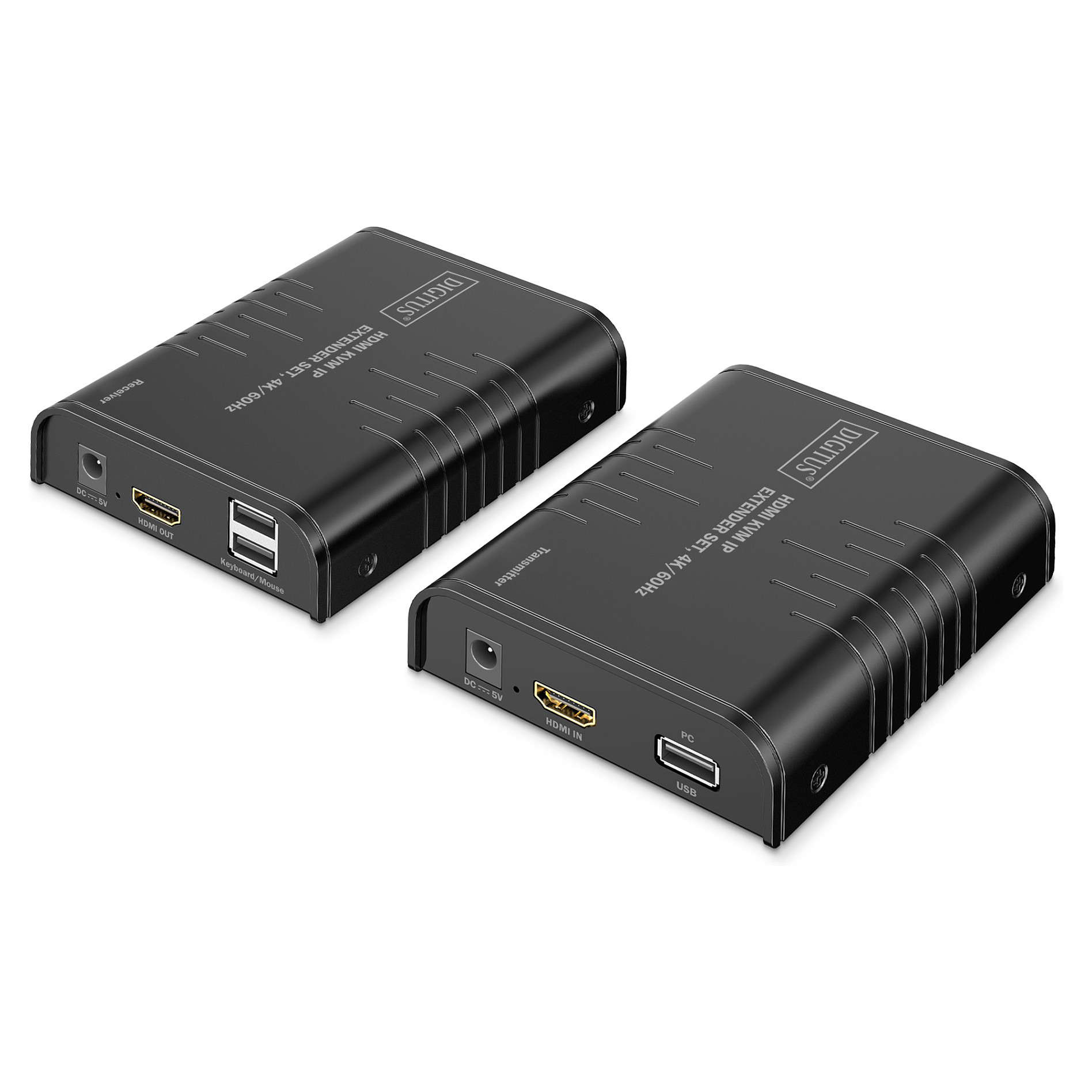 HDMI Extender Set DIGITUS KVM over IP (4K/60Hz, USB 2.0, do 200m, Touch Screen)-1