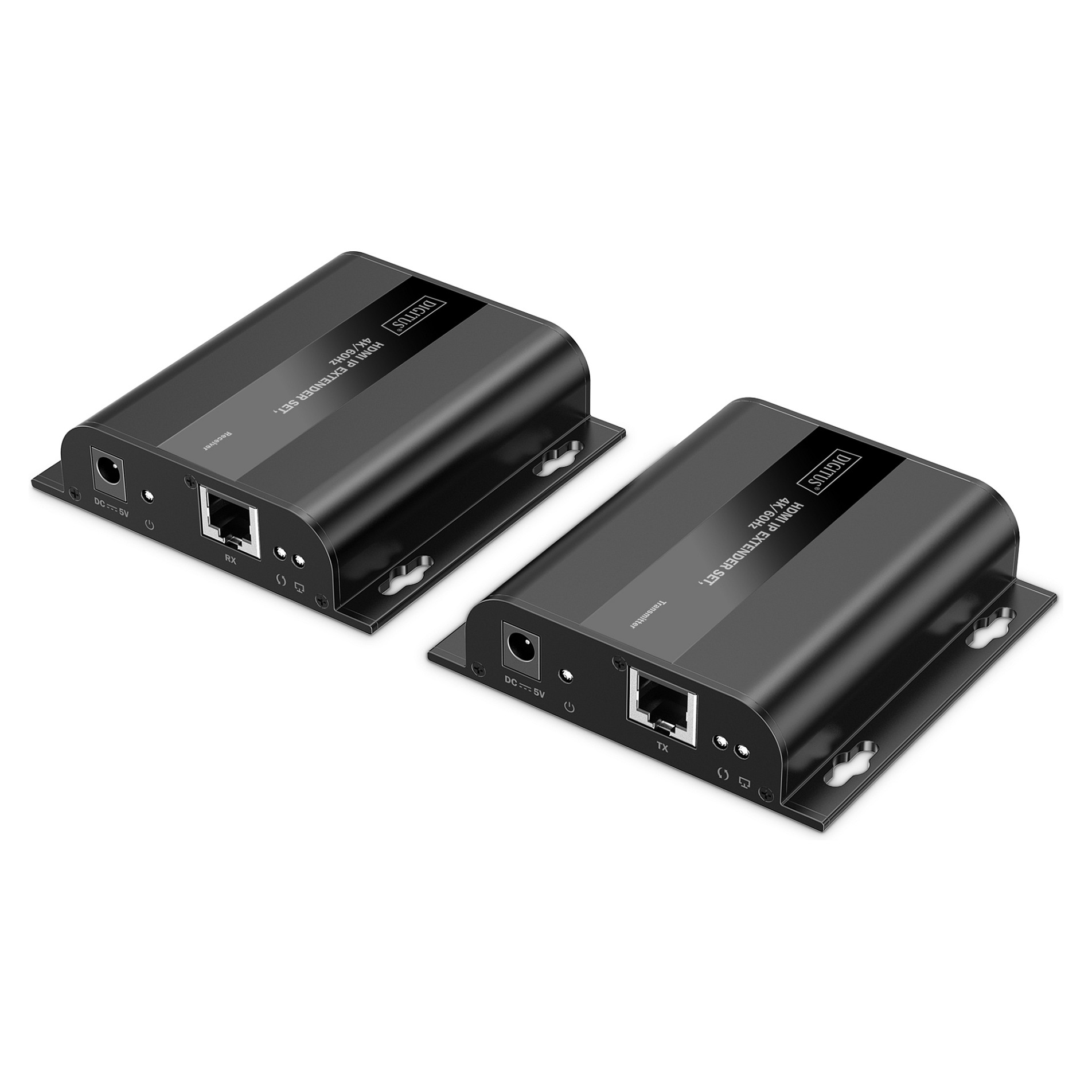 Extender Digitus za uvijenu paricu HDMI 4K/60Hz preko IP 1G ili do 120m/200m, max. 253 prijemnika, IR kontrola - set-1