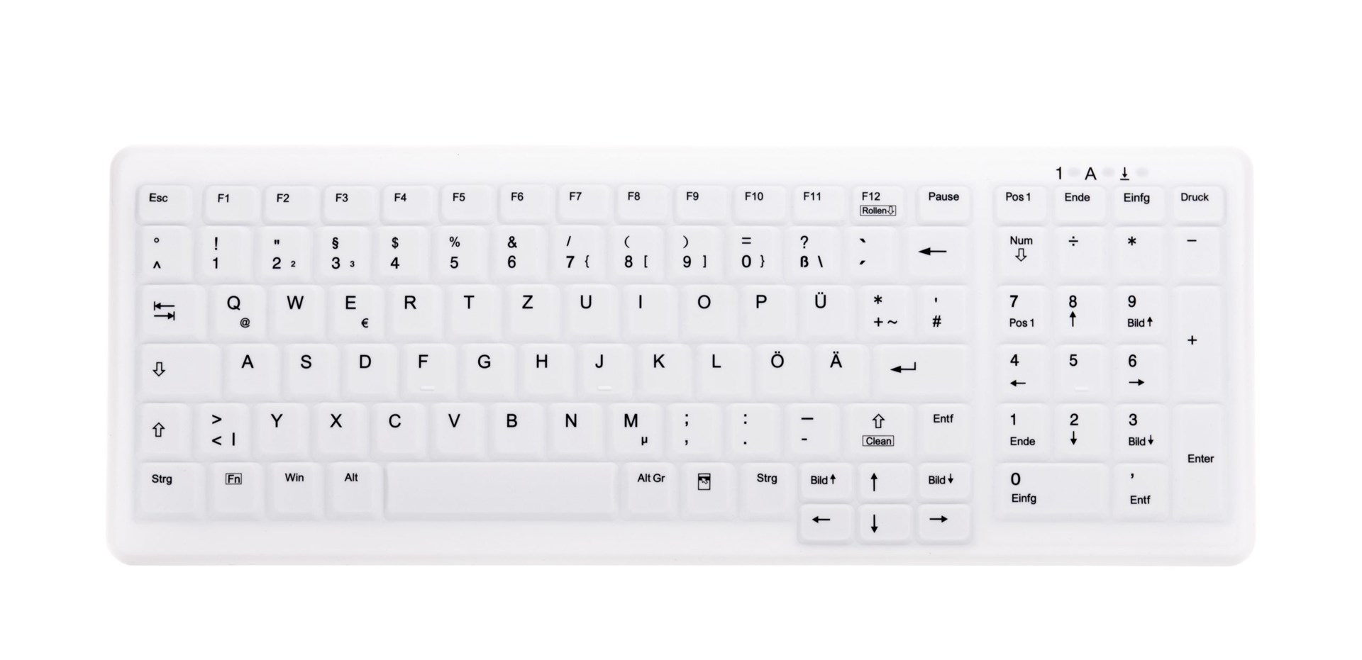 Bežična tipkovnica CHERRY AK-C7000 (2.4 GHz, njemački raspored, bijela)