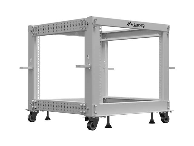 Otvoreni rack ormar LANBERG OR01-0611-9U (19", 9U, podesiva dubina 600-1100mm, sivi)