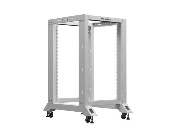 Otvoreni rack ormar LANBERG 19" 18U 600x800 (100kg nosivost, sivi)