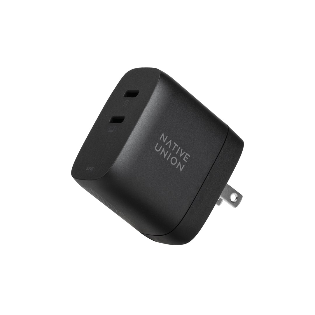 Zidni punjač NATIVE UNION Fast GaN Charger PD 67W (2x USB-C, putni adapteri)-0