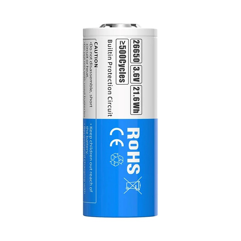 Baterija XTAR 26650 (3,6V, Li-ion, 6000 mAh)-1