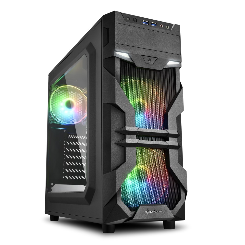 Kućište SHARKOON VG7-W RGB (ATX, 3x 120mm RGB ventilatora, akrilni prozor)