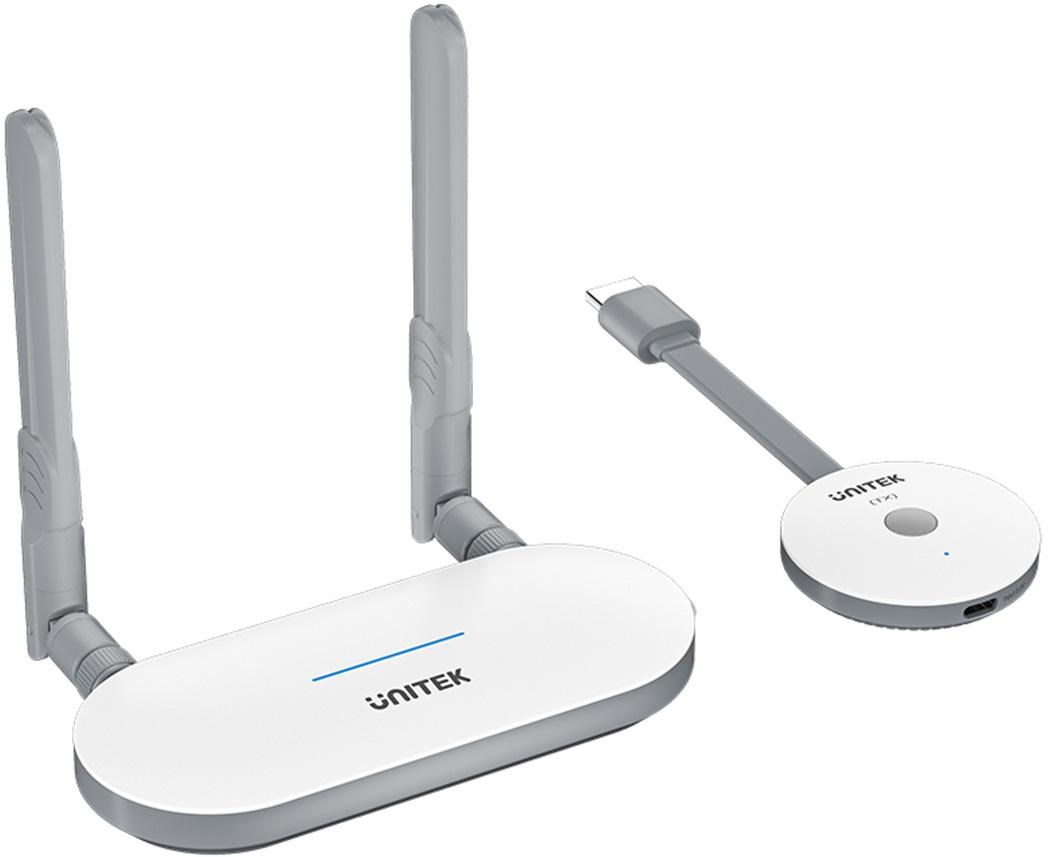 Bežični HDMI odašiljač i prijemnik UNITEK V1183A, 1080p, 50m, bijeli