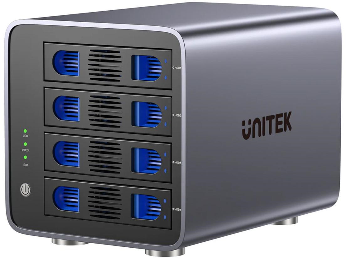 Kućište za disk UNITEK Y-3036 4-Bay USB-C RAID (3.5"/2.5" SATA, 10Gbps, do 80TB)-0