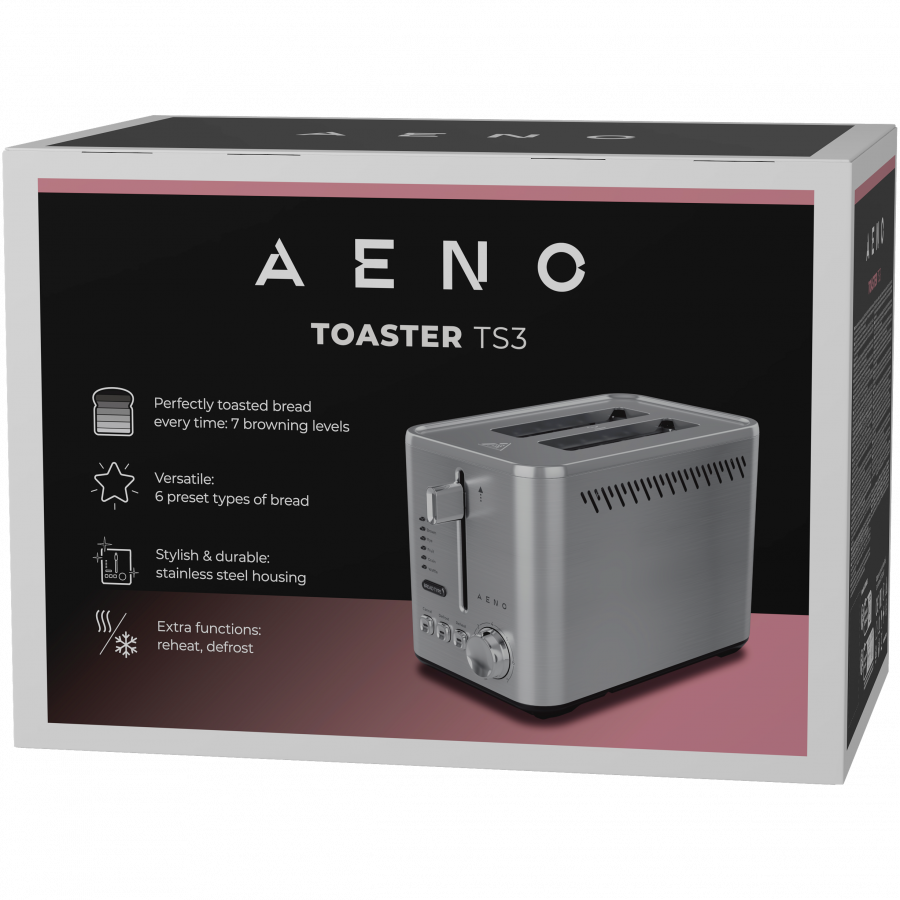 Toster AENO ATS0003 (750W, 7 razina pečenja, crni)-6