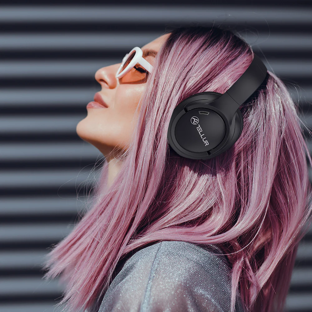 Slušalice TELLUR VIBE Over-Ear crne (ANC, bežične)-3