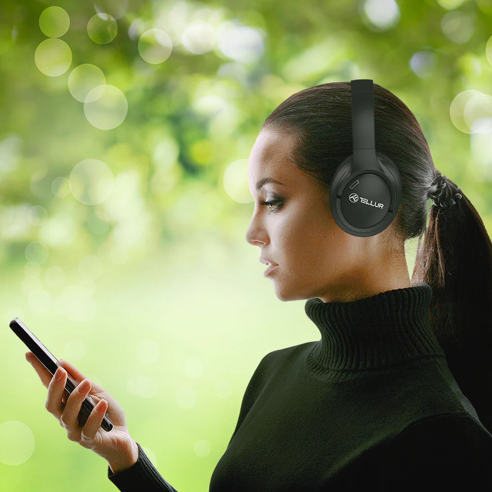 Slušalice TELLUR VIBE Over-Ear crne (ANC, bežične)-0