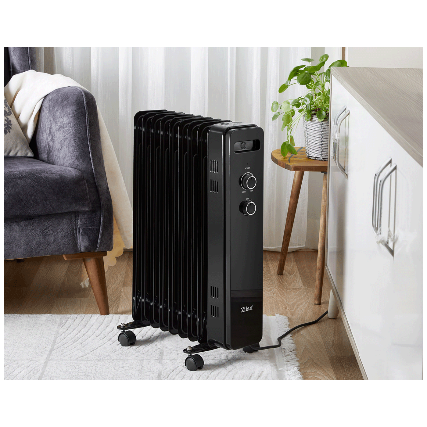 Zilan Radijator uljni, 2000 W, 9 rebara - ZLN8443-4