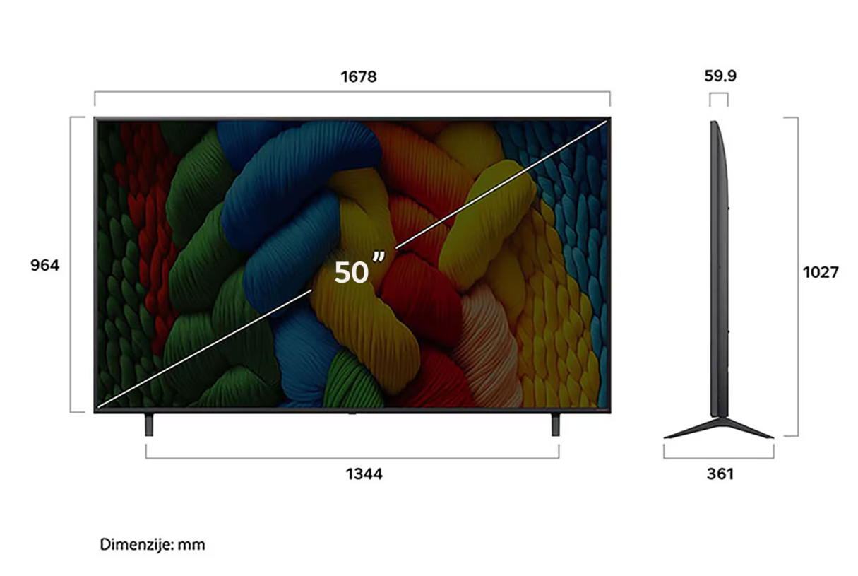 TV LG 50NANO80A3B (127 cm, 4K UHD, NanoCell, Smart TV, webOS 25)-3