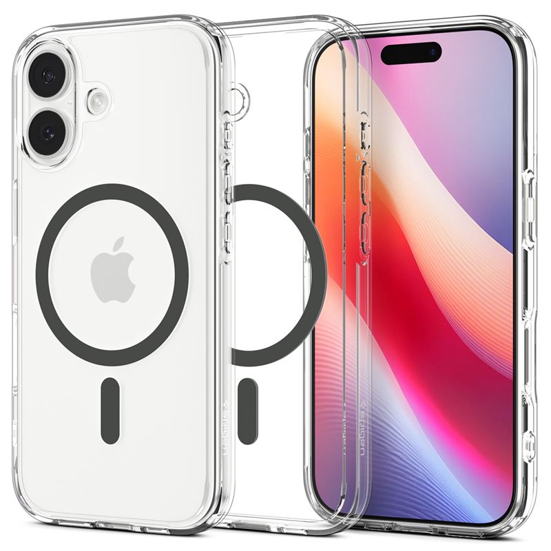 Futrola Spigen Ultra Hybrid MagSafe clear graphite - iPhone 17