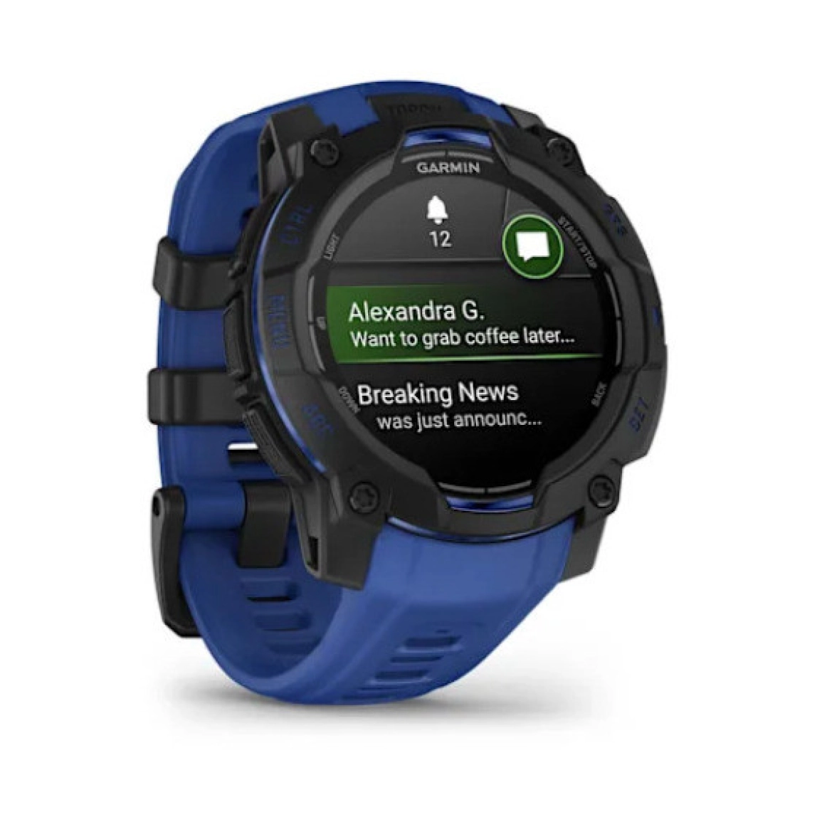 Pametni sat GARMIN Instinct 3 Black Bolt Blue LIMITED EDITION 45mm, 010-02936-03-1
