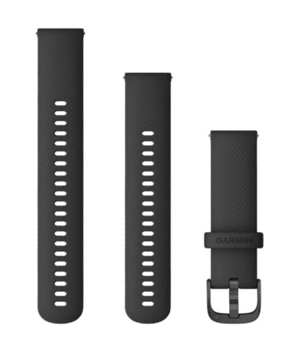 Zamjenski remen GARMIN 22mm - Black (siva kopča) , 010-12932-21