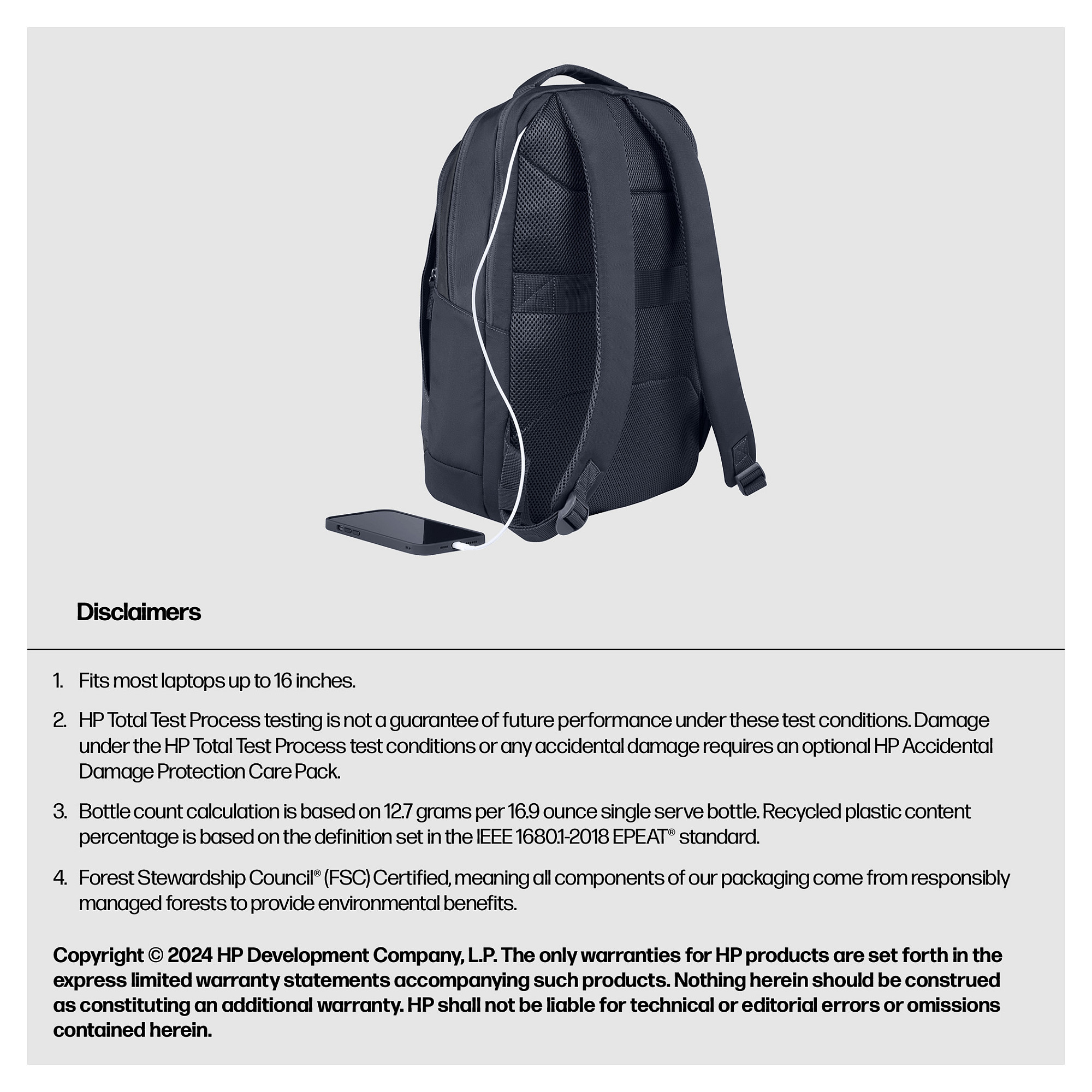 Ruksak za laptop HP EVERYDAY ODYSSEY (16", 3 pretinca, siva, najlon)-9