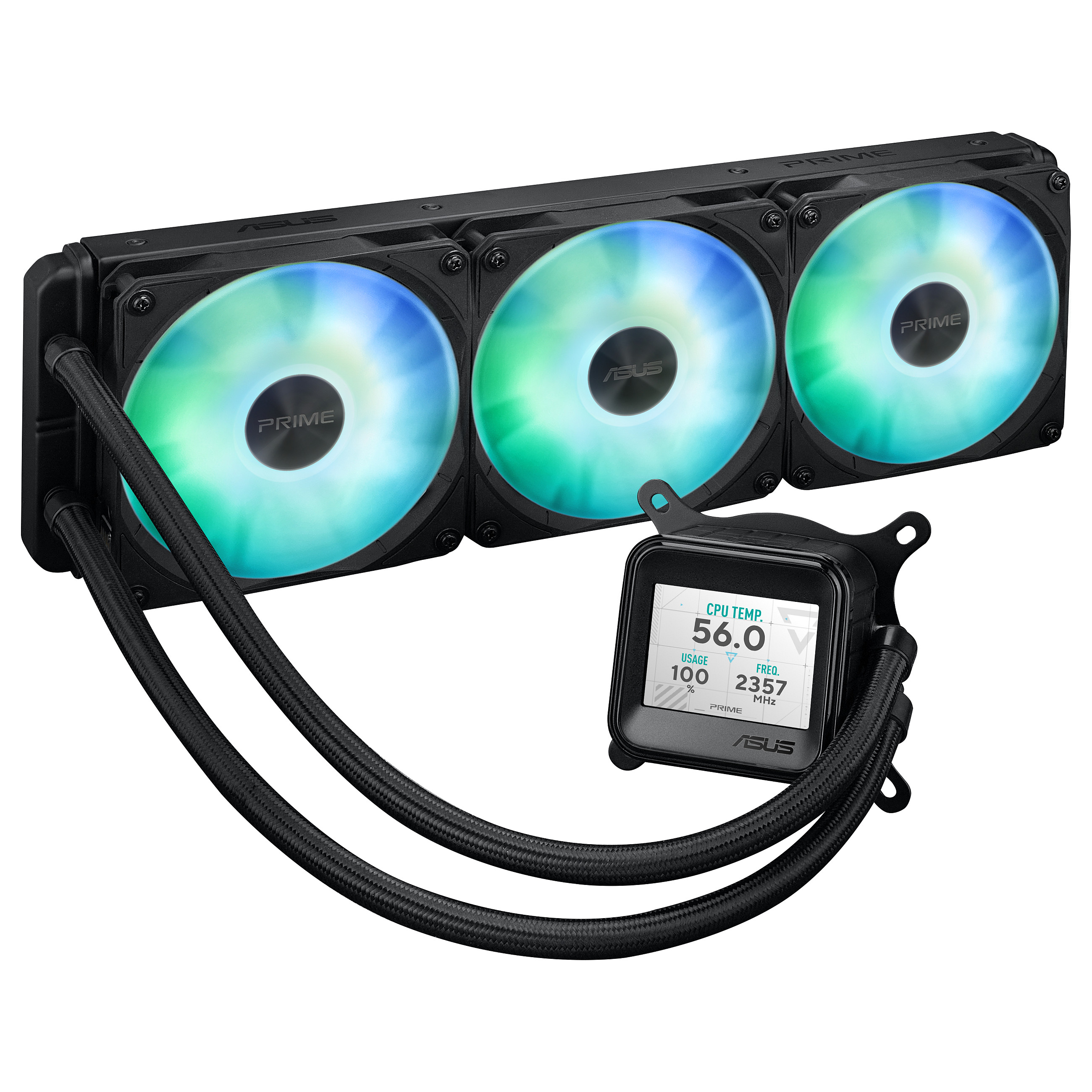 Hladnjak za procesor ASUS PRIME LC 360 ARGB LCD All-in-one liquid cooler 12 cm crna boja-5