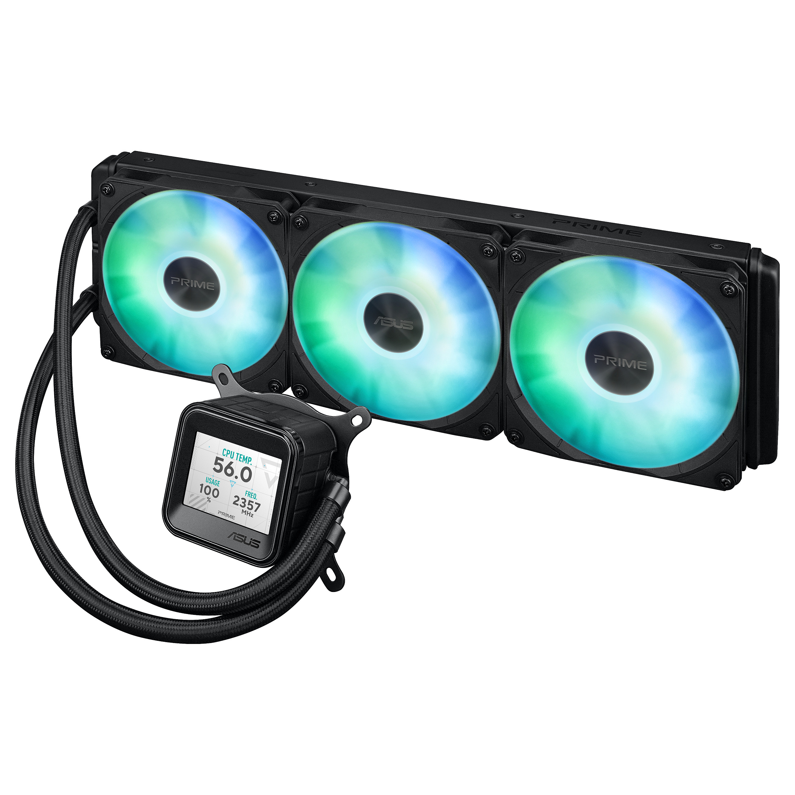 Hladnjak za procesor ASUS PRIME LC 360 ARGB LCD All-in-one liquid cooler 12 cm crna boja-6