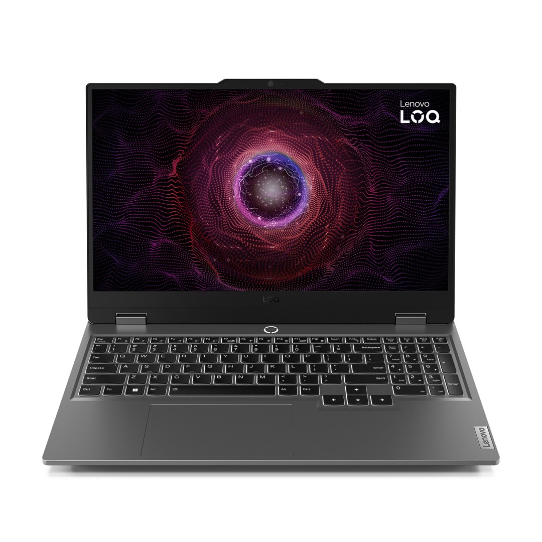Laptop LENOVO LOQ 15ARP9 (15.6" Full HD, AMD Ryzen™ 5 7235HS, 16 GB RAM, 512 GB SSD, NVIDIA GeForce RTX 4050, Wi-Fi 6, siva) – internacionalna non HR tipkovnica-0