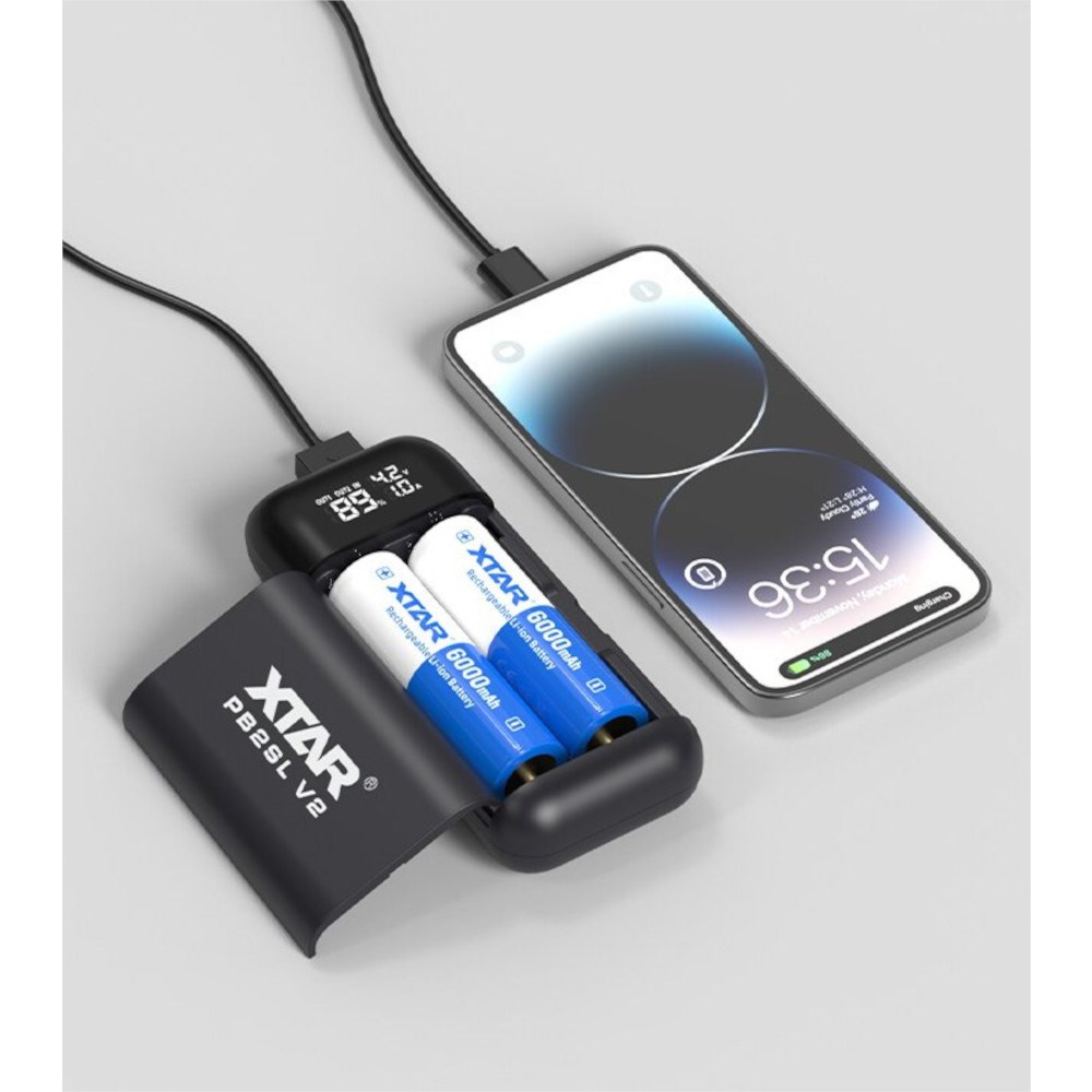 Punjač XTAR PB2SL V2 za Li-ion 18650 / 20700 / 21700 crna boja-3