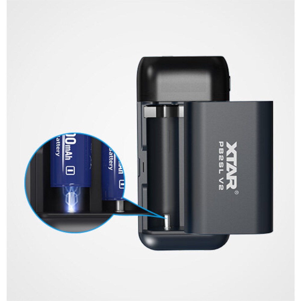 Punjač XTAR PB2SL V2 za Li-ion 18650 / 20700 / 21700 crna boja-2