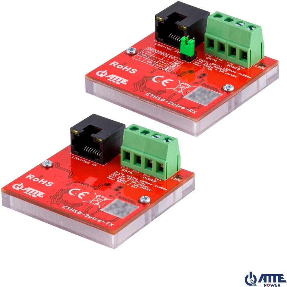 Mrežni konverter set ATTE ETH10-2wire (Prijenos Etherneta i PoE preko 2 žice, do 500m)-0