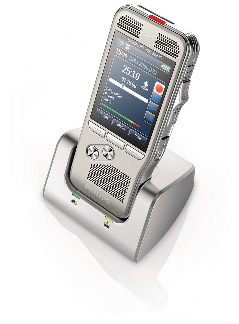Digitalni diktafon PHILIPS Pocket Memo DPM8300 (3D Mic, 4GB, senzor pokreta, AES enkripcija)-5