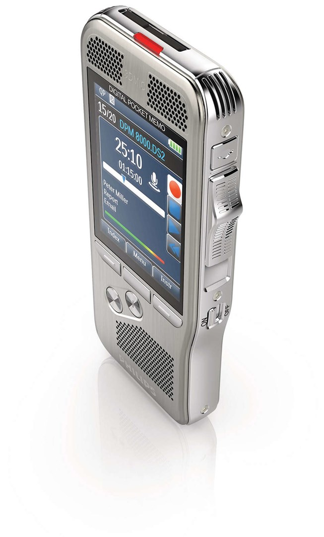 Digitalni diktafon PHILIPS Pocket Memo DPM8300 (3D Mic, 4GB, senzor pokreta, AES enkripcija)-4
