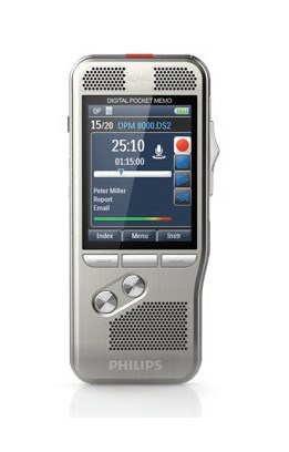 Digitalni diktafon PHILIPS Pocket Memo DPM8300 (3D Mic, 4GB, senzor pokreta, AES enkripcija)-0