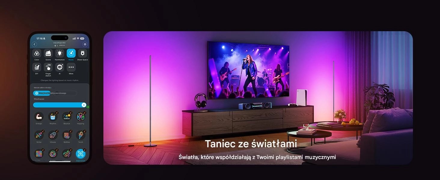 Pametna podna lampa GOVEE Floor Lamp Lite H8076 (RGBICW, 1000 lm, Wi-Fi)-4